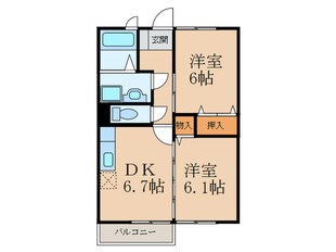 クレセントコーポの物件間取画像